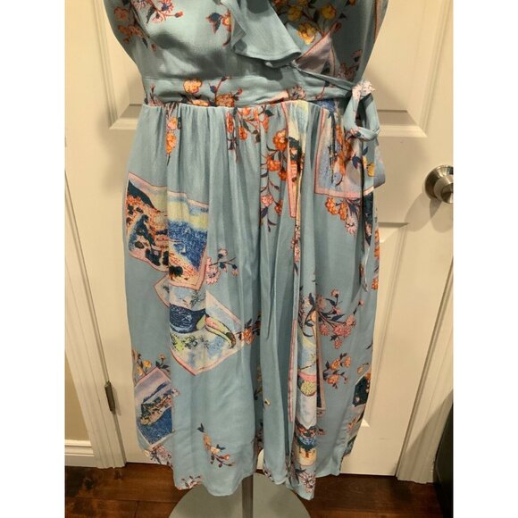 Maeve Anthropologie Blue Floral & Toucan Dress, Size 0 (US) - Picture 3 of 9